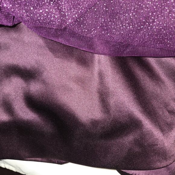 Chong Xiao Purple Tulle Dress Medium? Sparkly Fit And Flare Skater NWT Party - Picture 8 of 16